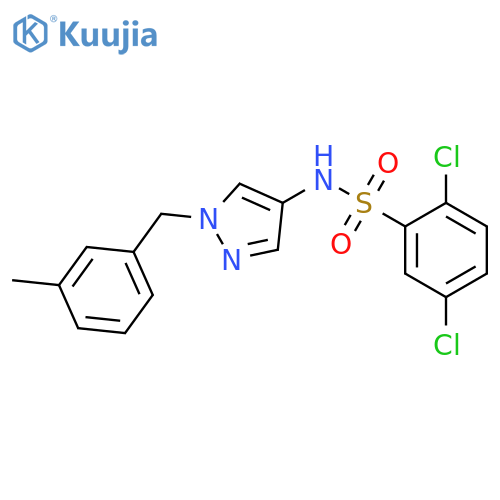 2,5-Dichloro-N-[1-(3-methyl-benzyl)-1H-pyrazol-4-yl]-benzenesulfonamide structure