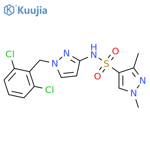 <br>1,3-Dimethyl-1H-pyrazole-4-sulfonic acid [1-(2,6-dichloro-benzyl)-1H-pyrazo l-3-yl]-amide structure