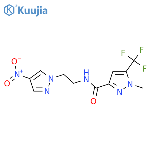 <br>1-Methyl-5-trifluoromethyl-1H-pyrazole-3-carboxylic acid [2-(4-nitro-pyrazo l-1-yl)-ethyl]-amide structure