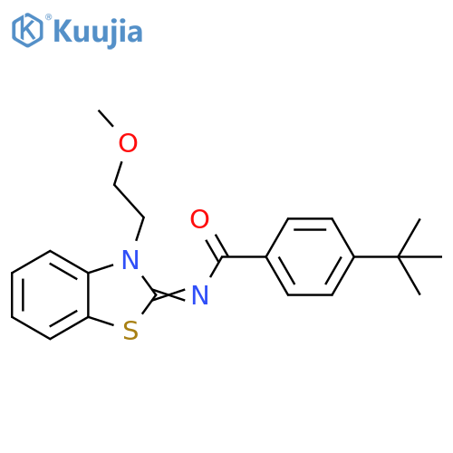 4-tert-butyl-N-[(2Z)-3-(2-methoxyethyl)-2,3-dihydro-1,3-benzothiazol-2-ylidene]benzamide structure