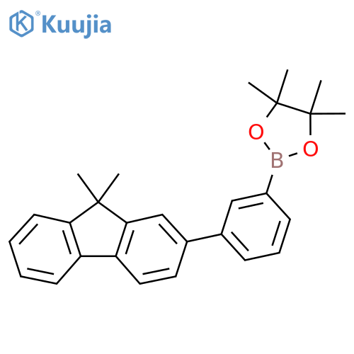 2-(3-(9,9-Dimethyl-9H-fluoren-2-yl)phenyl)-4,4,5,5-tetramethyl-1,3,2-dioxaborolane structure