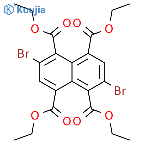 1,4,5,8-Naphthalenetetracarboxylic acid, 2,6-dibromo-, 1,4,5,8-tetraethyl ester structure