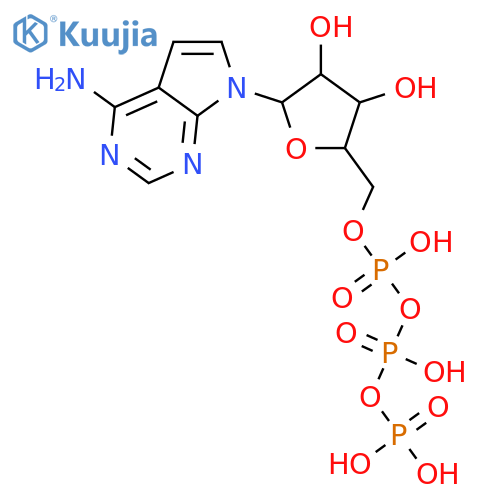 7H-Pyrrolo[2,3-d]pyrimidin-4-amine,7-[5-O-[hydroxy[[hydroxy(phosphonooxy)phosphinyl]oxy]phosphinyl]-b-D-ribofuranosyl]- structure