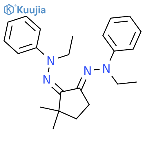 1,2-Cyclopentanedione, 3,3-dimethyl-, bis(ethylphenylhydrazone) structure