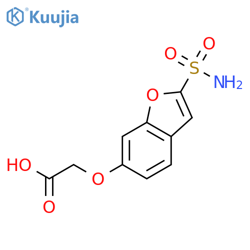Acetic acid, [[2-(aminosulfonyl)-6-benzofuranyl]oxy]- structure