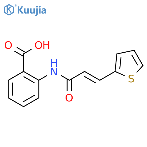 Benzoic acid,2-[[1-oxo-3-(2-thienyl)-2-propen-1-yl]amino]- structure
