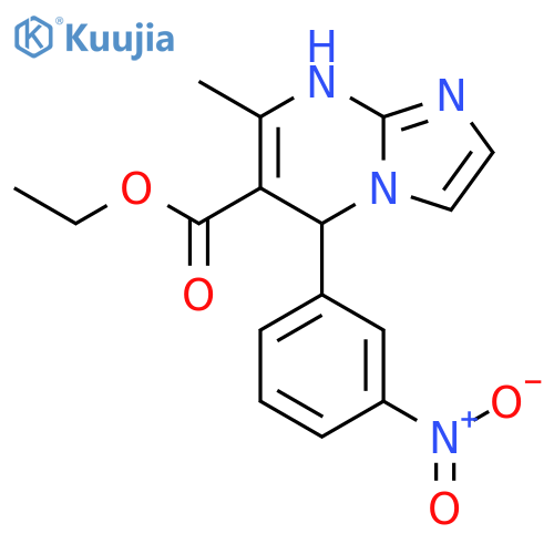 Imidazo[1,2-a]pyrimidine-6-carboxylic acid,1,5-dihydro-7-methyl-5-(3-nitrophenyl)-, ethyl ester structure