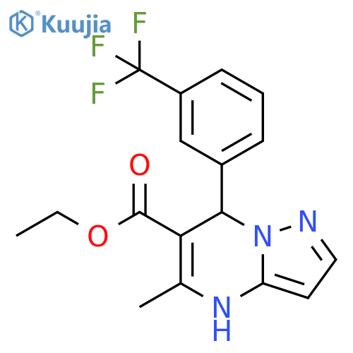 Pyrazolo[1,5-a]pyrimidine-6-carboxylic acid,4,7-dihydro-5-methyl-7-[3-(trifluoromethyl)phenyl]-, ethyl ester structure