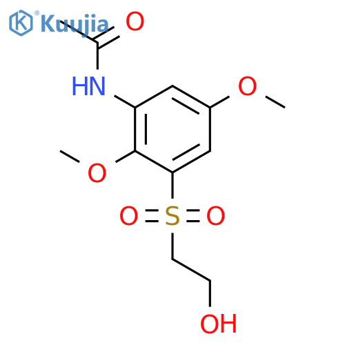 Acetamide, N-[3-[(2-hydroxyethyl)sulfonyl]-2,5-dimethoxyphenyl]- structure