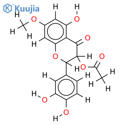taxifolin 7-methyl ether-3-acetate structure