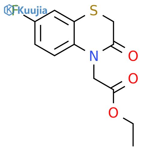 4H-1,4-Benzothiazine-4-acetic acid, 7-fluoro-2,3-dihydro-3-oxo-, ethyl ester structure