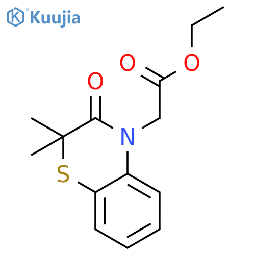 4H-1,4-Benzothiazine-4-acetic acid, 2,3-dihydro-2,2-dimethyl-3-oxo-, ethyl ester structure