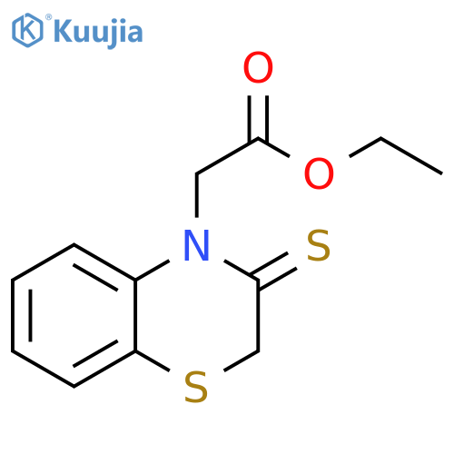 4H-1,4-Benzothiazine-4-acetic acid, 2,3-dihydro-3-thioxo-, ethyl ester structure