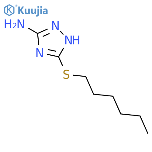 1H-1,2,4-Triazol-3-amine, 5-(hexylthio)- structure