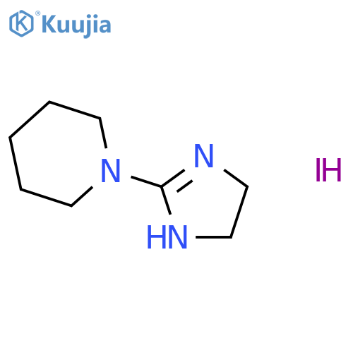Piperidine,1-(4,5-dihydro-1H-imidazol-2-yl)-, hydriodide (1:1) structure
