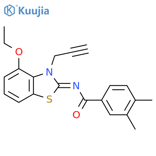 N-[(2Z)-4-ethoxy-3-(prop-2-yn-1-yl)-2,3-dihydro-1,3-benzothiazol-2-ylidene]-3,4-dimethylbenzamide structure