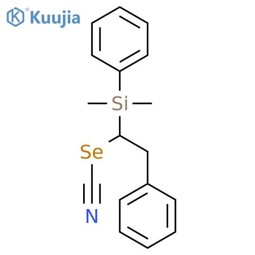 Selenocyanic acid, 1-(dimethylphenylsilyl)-2-phenylethyl ester structure