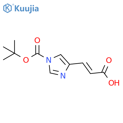 3-{1-(tert-butoxy)carbonyl-1H-imidazol-4-yl}prop-2-enoic acid structure