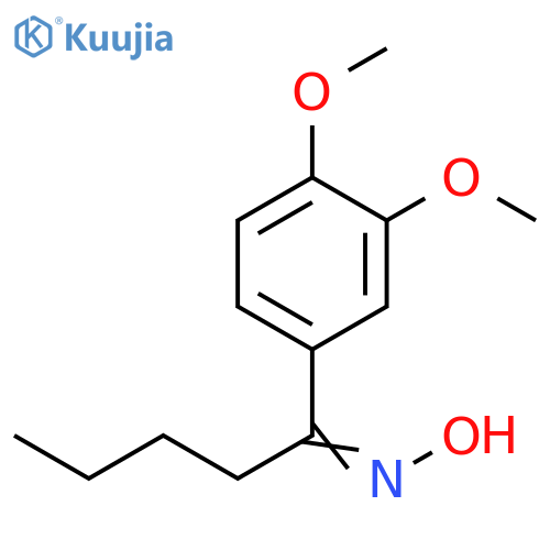 1-Pentanone, 1-(3,4-dimethoxyphenyl)-, oxime structure