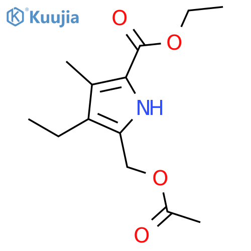 Ethyl 5-(acetyloxy)methyl-4-ethyl-3-methyl-1H-pyrrole-2-carboxylate structure