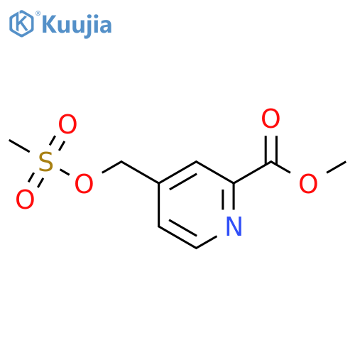 2-PYRIDINECARBOXYLIC ACID, 4-[[(METHYLSULFONYL)OXY]METHYL]-, METHYL ESTER structure