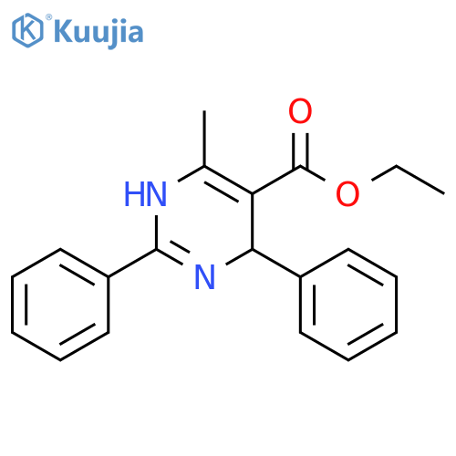 5-Pyrimidinecarboxylic acid, 1,4-dihydro-6-methyl-2,4-diphenyl-, ethylester structure
