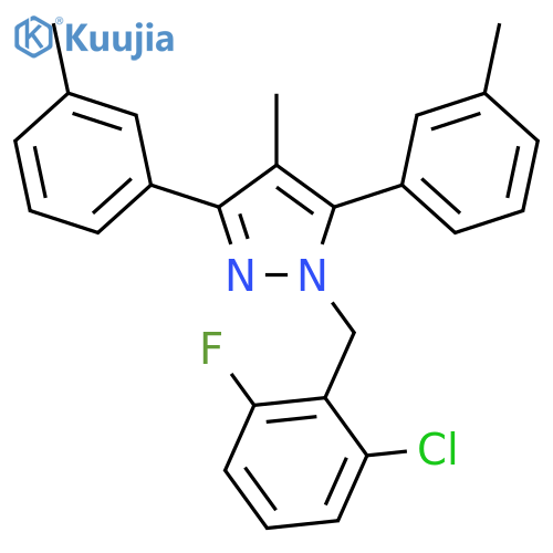 1-(2-Chloro-6-fluoro-benzyl)-4-methyl-3,5-di-m-tolyl-1H-pyrazole structure