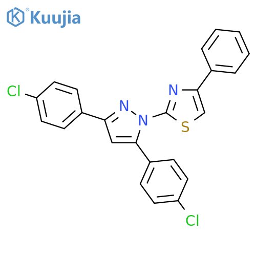2-[3,5-Bis-(4-chloro-phenyl)-pyrazol-1-yl]-4-phenyl-thiazole structure