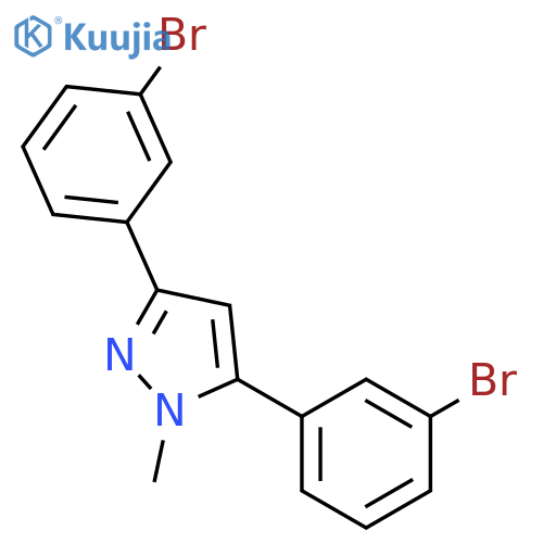 3,5-Bis-(3-bromo-phenyl)-1-methyl-1H-pyrazole structure