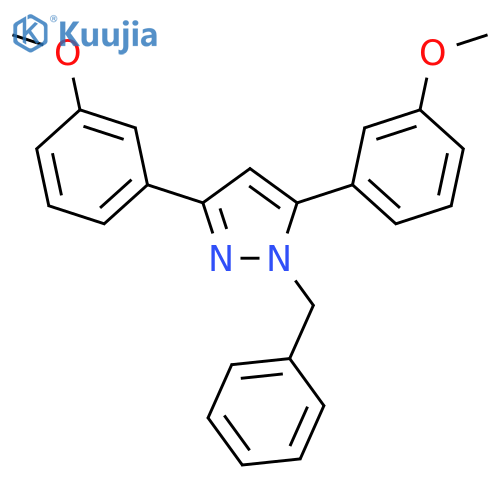 1-Benzyl-3,5-bis-(3-methoxy-phenyl)-1H-pyrazole structure