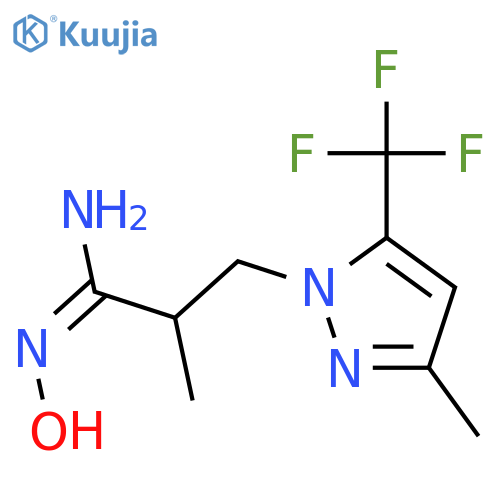 <br>(1E)-N'-hydroxy-2-methyl-3-[3-methyl-5-(trifluoromethyl)-1H-pyrazol-1-yl]pr opanimidamide structure