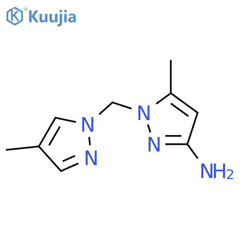 5-methyl-1-(4-methyl-1H-pyrazol-1-yl)methyl-1H-pyrazol-3-amine structure