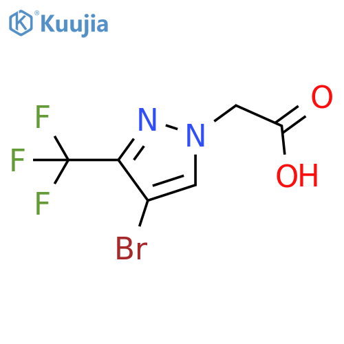 4-Bromo-3-(trifluoromethyl)-1H-pyrazol-1-ylacetic Acid structure