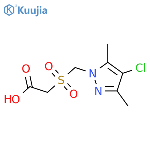 2-(4-chloro-3,5-dimethyl-1H-pyrazol-1-yl)methanesulfonylacetic acid structure