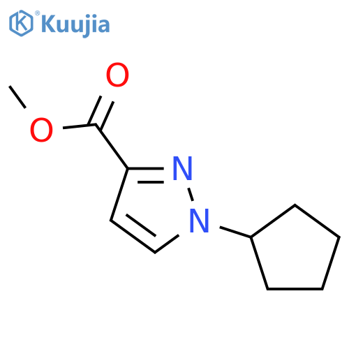 Methyl 1-cyclopentyl-1H-pyrazole-3-carboxylate structure