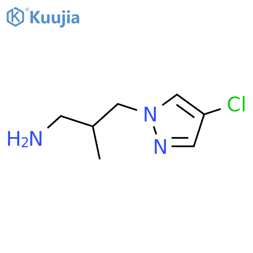 3-(4-Chloro-1H-pyrazol-1-yl)-2-methylpropylamine structure