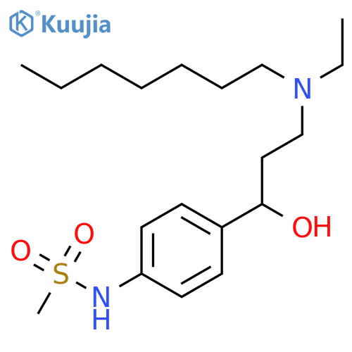 Methanesulfonamide, N-[4-[3-(ethylheptylamino)-1-hydroxypropyl]phenyl]- structure