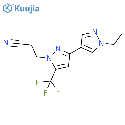 3-3-(1-ethyl-1H-pyrazol-4-yl)-5-(trifluoromethyl)-1H-pyrazol-1-ylpropanenitrile structure