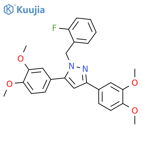 3,5-Bis-(3,4-dimethoxy-phenyl)-1-(2-fluoro-benzyl)-1H-pyrazole structure