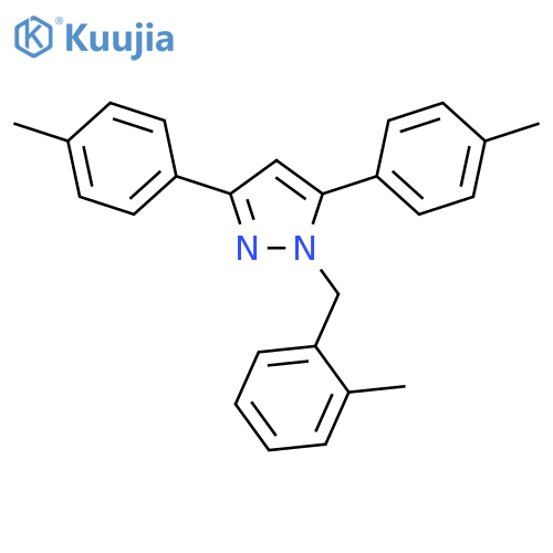 1-(2-Methyl-benzyl)-3,5-di-p-tolyl-1H-pyrazole structure