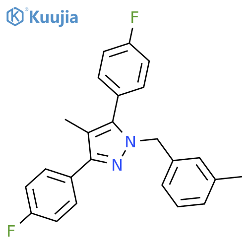 3,5-Bis-(4-fluoro-phenyl)-4-methyl-1-(3-methyl-benzyl)-1H-pyrazole structure
