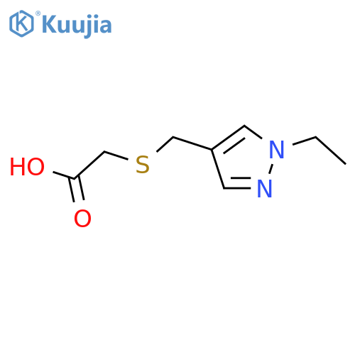 (1-Ethyl-1H-pyrazol-4-ylmethylsulfanyl)-acetic acid structure