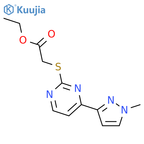 ethyl 2-{4-(1-methyl-1H-pyrazol-3-yl)pyrimidin-2-ylsulfanyl}acetate structure