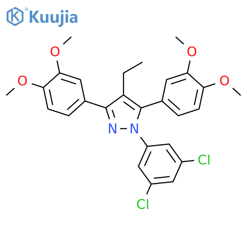1-(3,5-Dichloro-phenyl)-3,5-bis-(3,4-dimethoxy-phenyl)-4-ethyl-1H-pyrazole structure