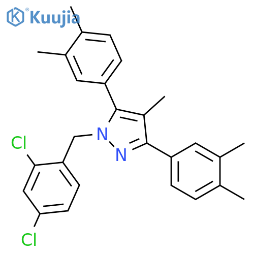 1-(2,4-Dichloro-benzyl)-3,5-bis-(3,4-dimethyl-phenyl)-4-methyl-1H-pyrazole structure
