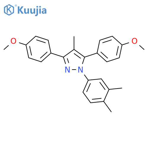 1-(3,4-Dimethyl-phenyl)-3,5-bis-(4-methoxy-phenyl)-4-methyl-1H-pyrazole structure