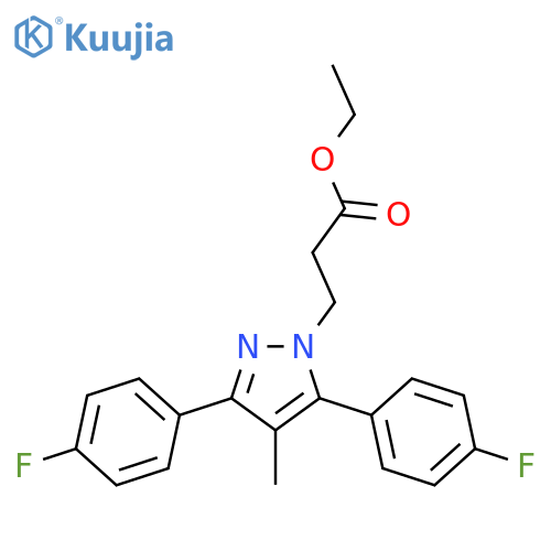 <br>3-[3,5-Bis-(4-fluoro-phenyl)-4-methyl-pyrazol-1-yl]-propionic acid ethyl es ter structure
