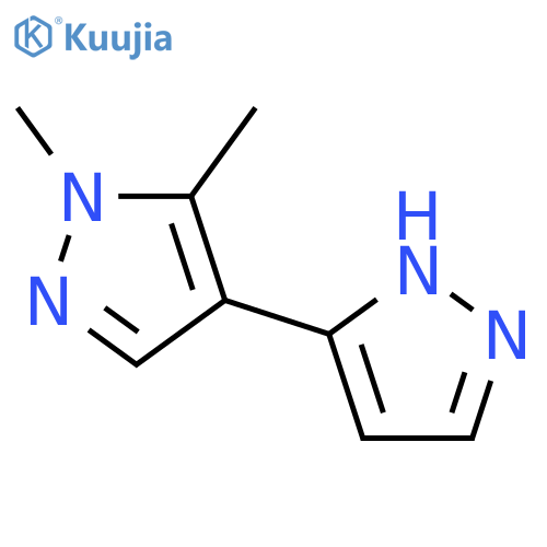 1,5-dimethyl-4-(1H-pyrazol-3-yl)-1H-pyrazole structure