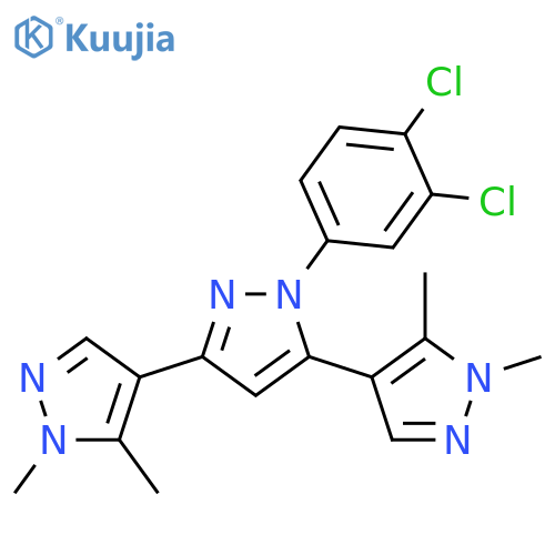 <br>1'-(3,4-Dichloro-phenyl)-1,5,1'',5''-tetramethyl-1H,1'H,1''H-[4,3';5',4'']t erpyrazole structure