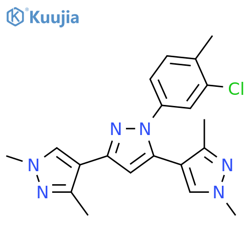 <br>1'-(3-Chloro-4-methyl-phenyl)-1,3,1'',3''-tetramethyl-1H,1'H,1''H-[4,3';5', 4'']terpyrazole structure